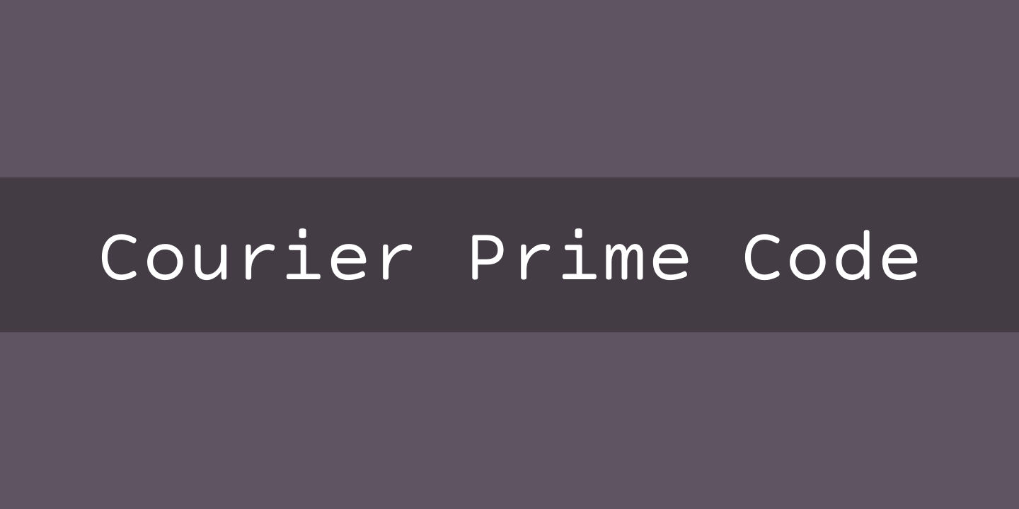 Ejemplo de fuente Courier Prime Code #1